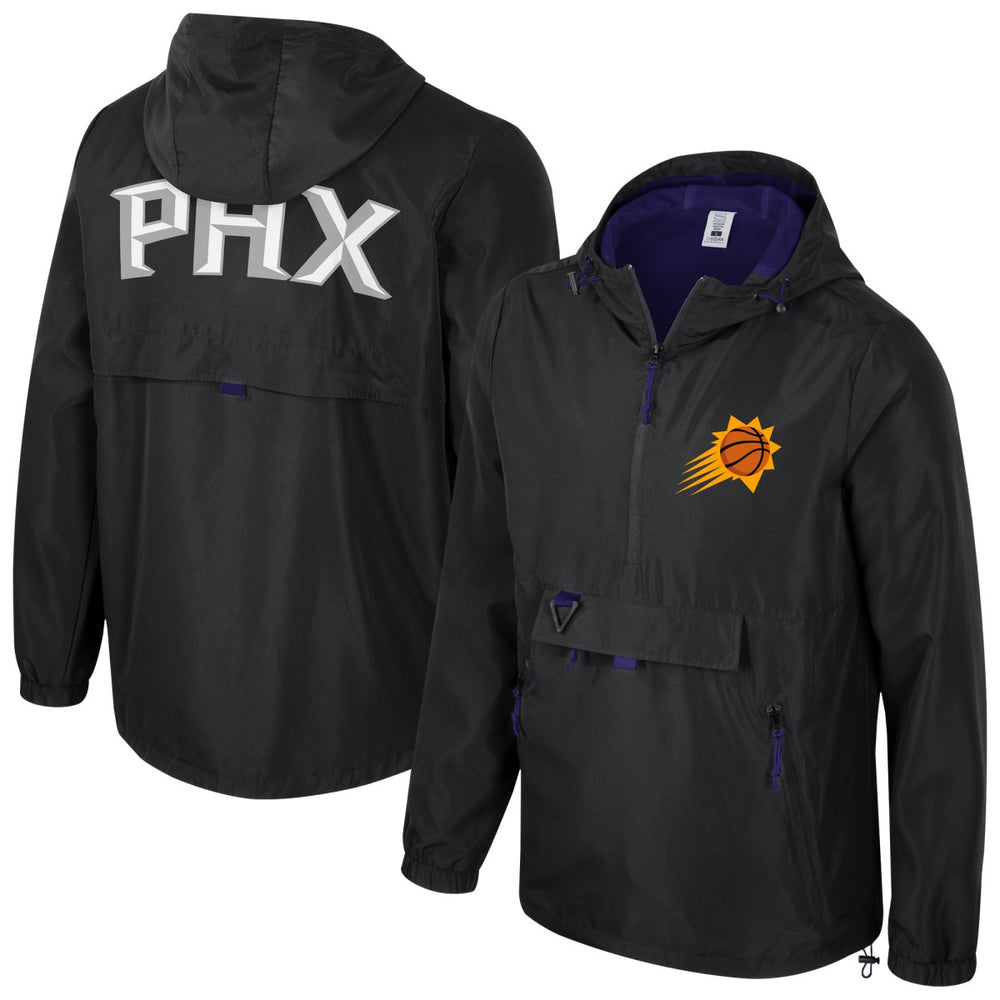 Phoenix Suns Stadium Essentials Unisex Compete Quarter-Zip Windbreaker Jacket Black - NBA