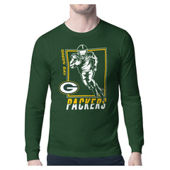 Green Bay Packers Starter Player Grid Graphic Long Sleeve T-Shirt Olive | NFL