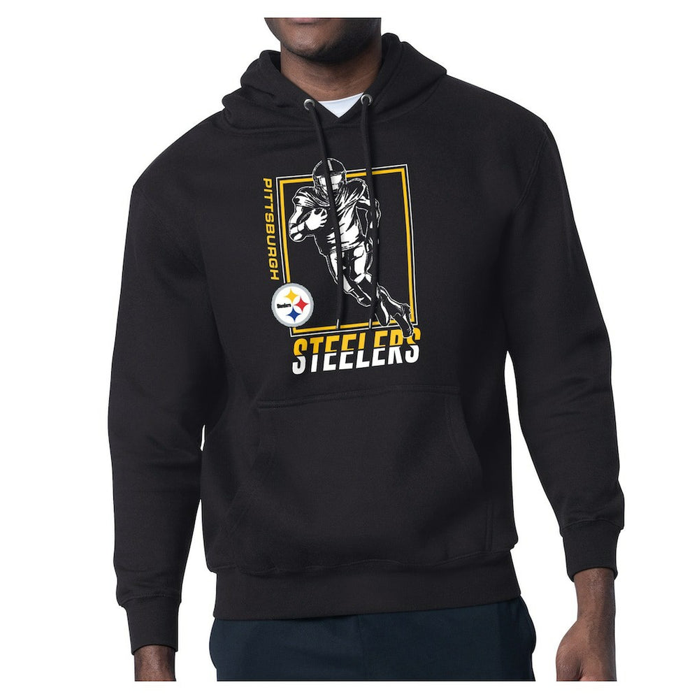 Pittsburgh Steelers Starter Player Grid Pullover Hoodie Black | NFL