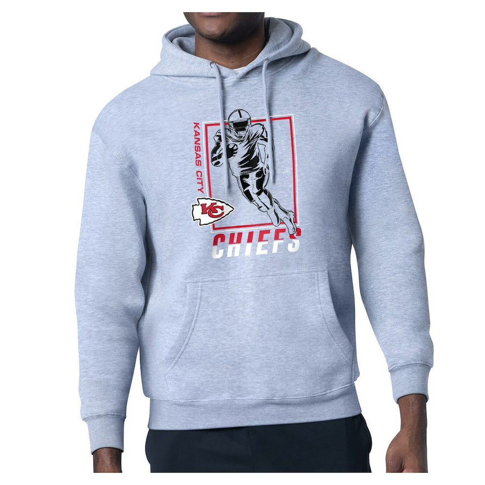Kansas City Chiefs Starter Player Grid Pullover Hoodie Heather Gray | NFL