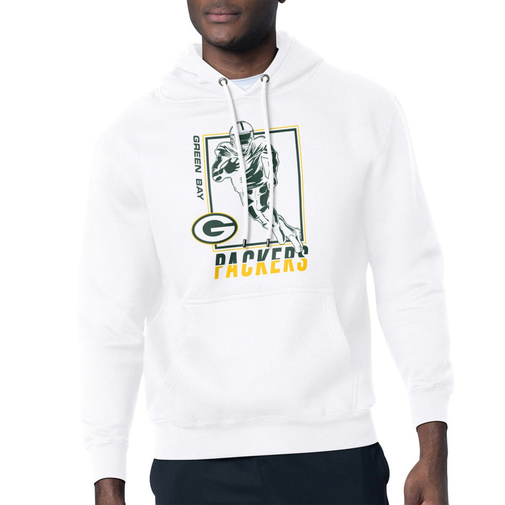 Green Bay Packers Starter Player Grid Pullover Hoodie White | NFL