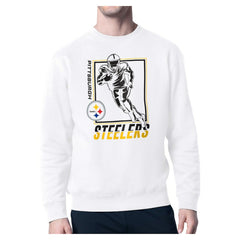Pittsburgh Steelers Starter Player Grid Pullover Sweatshirt White | NFL