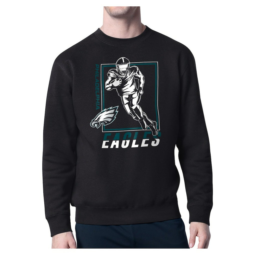 Philadelphia Eagles Starter Player Grid Pullover Sweatshirt Black | NFL