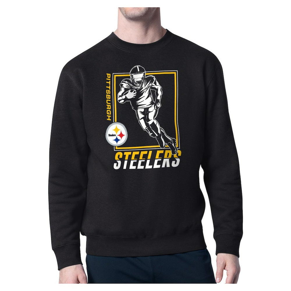 Pittsburgh Steelers Starter Player Grid Pullover Sweatshirt Black | NFL