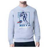 Buffalo Bills Starter Player Grid Pullover Sweatshirt Heather Gray | NFL
