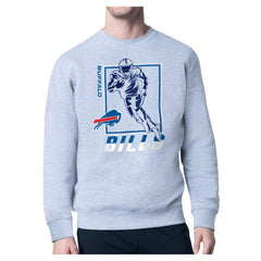 Buffalo Bills Starter Player Grid Pullover Sweatshirt Heather Gray | NFL