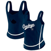 Dallas Cowboys WEAR by Erin Andrews Women's Square Neck Tank Top Navy | NFL