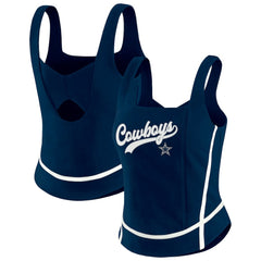Dallas Cowboys WEAR by Erin Andrews Women's Square Neck Tank Top Navy | NFL