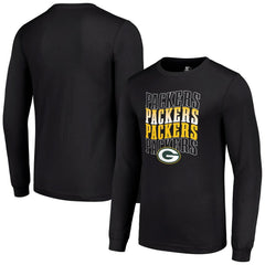 Green Bay Packers Starter Team Name Graphic Long Sleeve T-Shirt Black | NFL