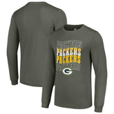 Green Bay Packers Starter Team Name Graphic Long Sleeve T-Shirt Olive | NFL