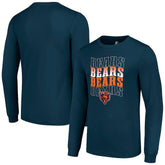 Chicago Bears Starter Team Name Graphic Long Sleeve T-Shirt Navy | NFL