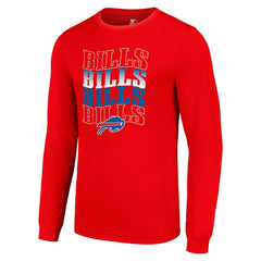 Buffalo Bills Starter Team Name Graphic Long Sleeve T-Shirt Red | NFL