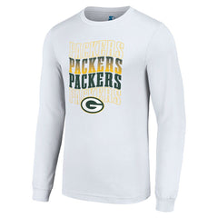 Green Bay Packers Starter Team Name Graphic Long Sleeve T-Shirt White | NFL