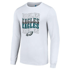 Philadelphia Eagles Starter Team Name Graphic Long Sleeve T-Shirt White | NFL