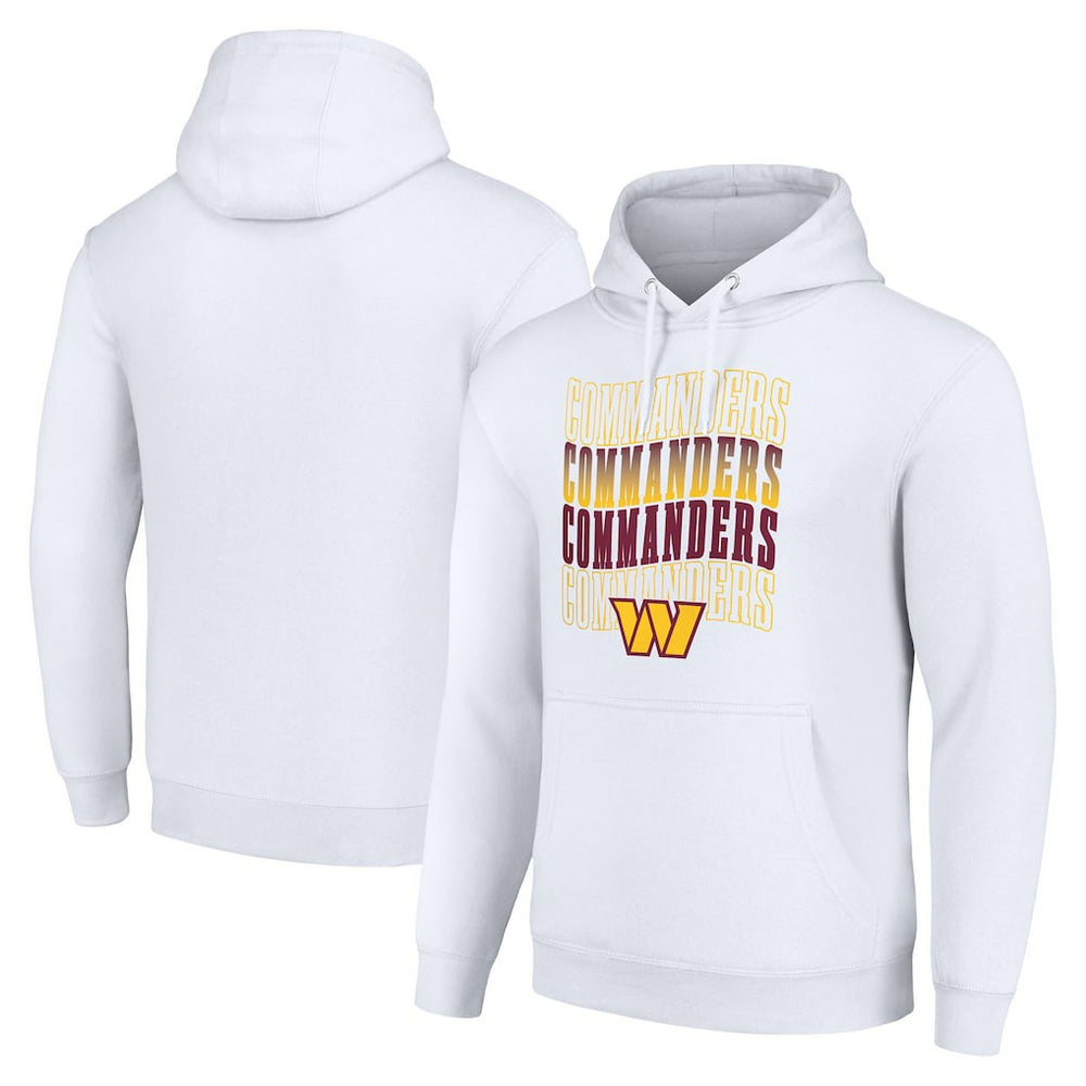 Washington Commanders Starter Four Team Name Logo Fleece Pullover Hoodie White | NFL