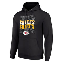 Kansas City Chiefs Starter Four Team Name Logo Fleece Pullover Hoodie Black | NFL