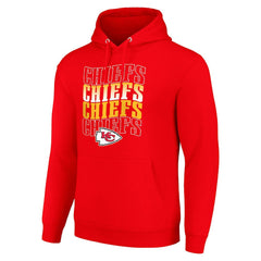 Kansas City Chiefs Starter Four Team Name Logo Fleece Pullover Hoodie Red | NFL