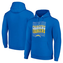 Los Angeles Chargers Starter Four Team Name Logo Fleece Pullover Hoodie Royal | NFL