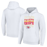Kansas City Chiefs Starter Four Team Name Logo Fleece Pullover Hoodie White | NFL