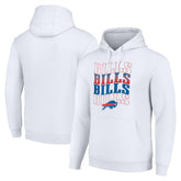 Buffalo Bills Starter Four Team Name Logo Fleece Pullover Hoodie White | NFL