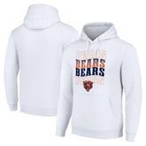 Chicago Bears Starter Four Team Name Logo Fleece Pullover Hoodie White | NFL