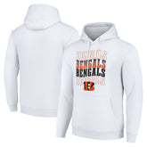 Cincinnati Bengals Starter Four Team Name Logo Fleece Pullover Hoodie White | NFL