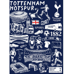 Tottenham Hotspur Vive La Fete Youth Impressions Artwork T-Shirt Navy - FIFA World CUP