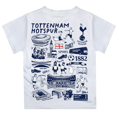 Tottenham Hotspur Vive La Fete Youth Impressions Artwork T-Shirt White - FIFA World CUP