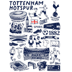 Tottenham Hotspur Vive La Fete Youth Impressions Artwork T-Shirt White - FIFA World CUP