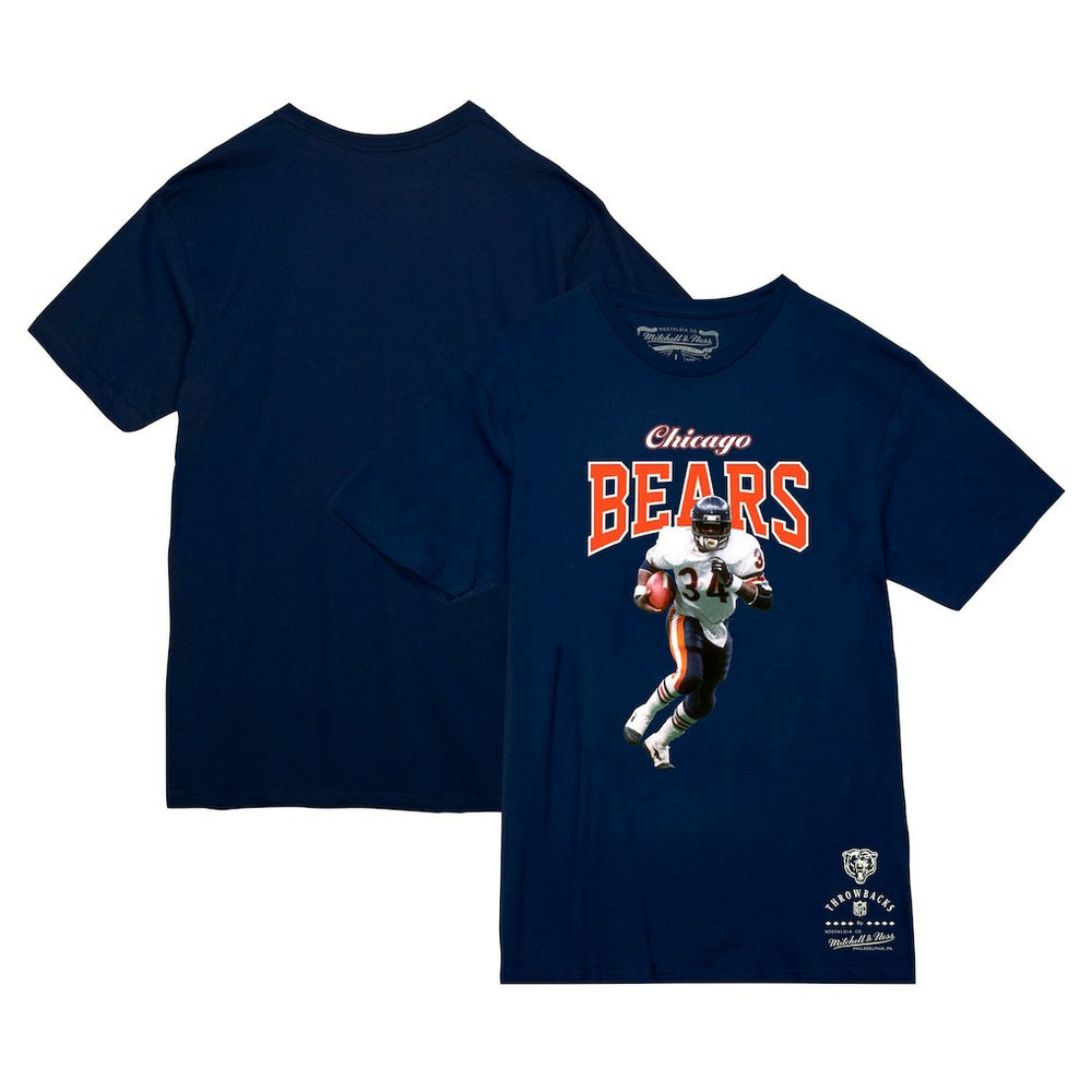 Walter Payton Chicago Bears Sideline Retired Player T-Shirt Navy | Mitchell & Ness