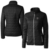 Atlanta Falcons Cutter & Buck Women's Rainier PrimaLoft Eco Insulated Full-Zip Puffer Jacket Black | NFL