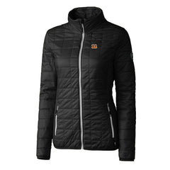 Cincinnati Bengals Cutter & Buck Women's Rainier PrimaLoft Eco Insulated Full-Zip Puffer Jacket Black | NFL