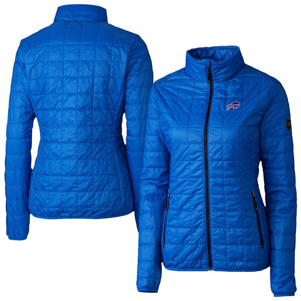 Buffalo Bills Cutter & Buck Women's Rainier PrimaLoft Eco Insulated Full-Zip Puffer Jacket Royal | NFL