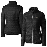 Baltimore Ravens Cutter & Buck Women's Rainier PrimaLoft Eco Insulated Full-Zip Puffer Jacket Black | NFL