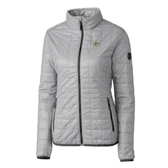 Green Bay Packers Cutter & Buck Women's Rainier PrimaLoft Eco Insulated Full-Zip Puffer Jacket Gray | NFL