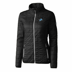 Detroit Lions Cutter & Buck Women's Rainier PrimaLoft Eco Insulated Full-Zip Puffer Jacket Black | NFL