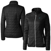 Carolina Panthers Cutter & Buck Women's Rainier PrimaLoft Eco Insulated Full-Zip Puffer Jacket Black | NFL