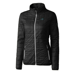 Carolina Panthers Cutter & Buck Women's Rainier PrimaLoft Eco Insulated Full-Zip Puffer Jacket Black | NFL