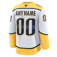 Nashville Predators Fanatics Away Premium Custom Jersey - White - NHL