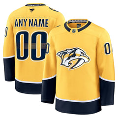 Nashville Predators Fanatics Home Premium Custom Jersey - Gold - NHL