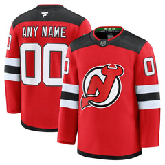 New Jersey Devils Fanatics Home Premium Custom Jersey - Red - NHL