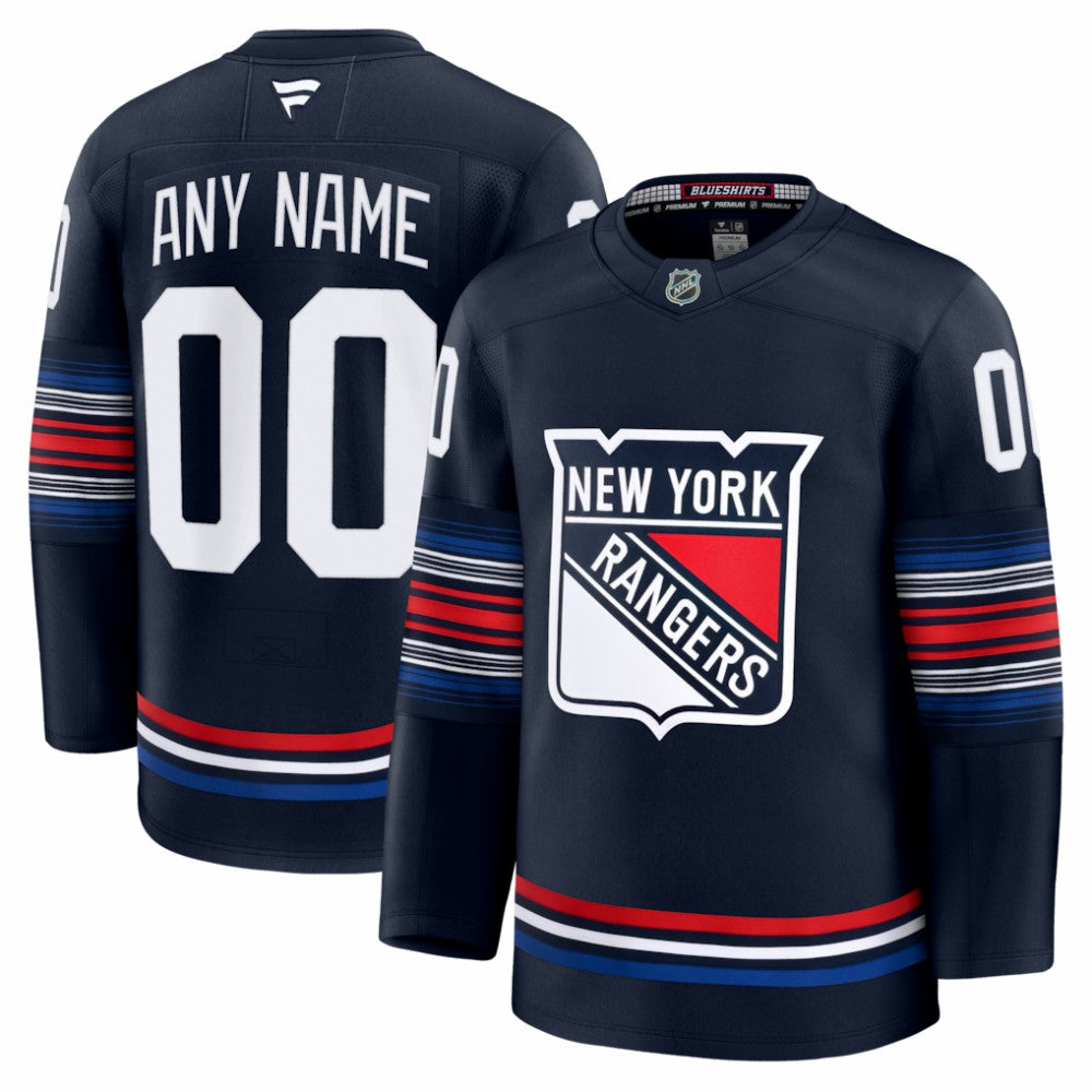 New York Rangers Fanatics Alternate Premium Custom Jersey - Navy - NHL