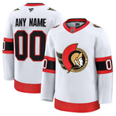 Ottawa Senators Fanatics Away Premium Custom Jersey - White - NHL