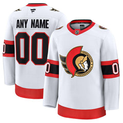 Ottawa Senators Fanatics Away Premium Custom Jersey - White - NHL