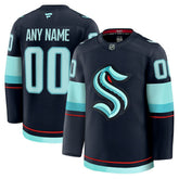 Seattle Kraken Fanatics Home Premium Custom Jersey - Deep Sea Blue - NHL