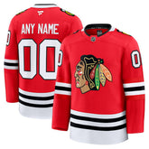 Chicago Blackhawks Fanatics Home Premium Custom Jersey - Red - NHL