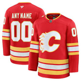 Calgary Flames Fanatics Home Premium Custom Jersey - Red - NHL