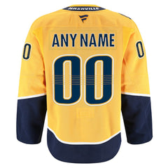 Nashville Predators Fanatics Home Authentic Pro Custom Jersey - Gold - NHL