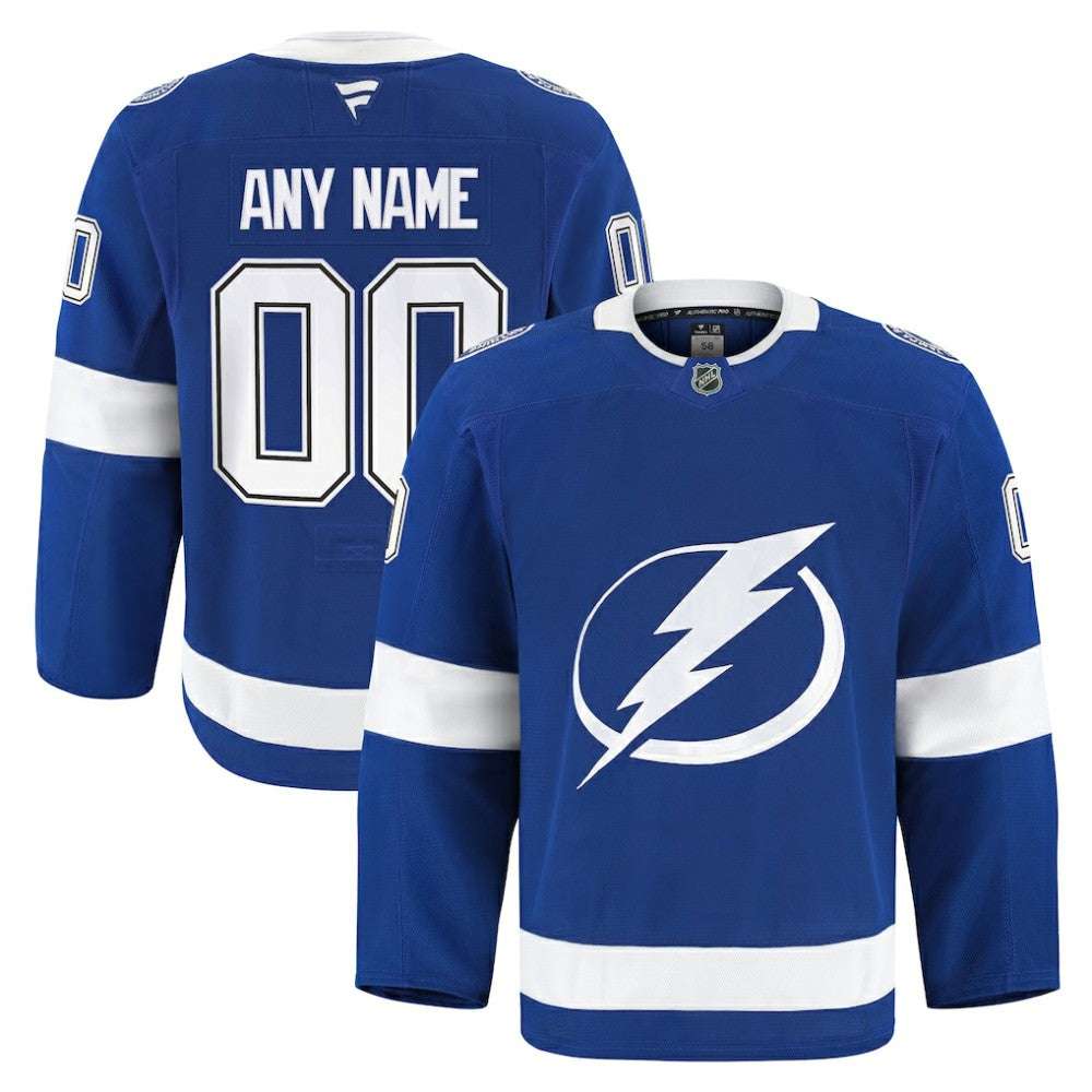 Tampa Bay Lightning Fanatics Home Authentic Pro Custom Jersey - Blue - NHL