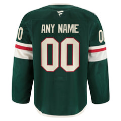 Minnesota Wild Fanatics Home Authentic Pro Custom Jersey - Green - NHL